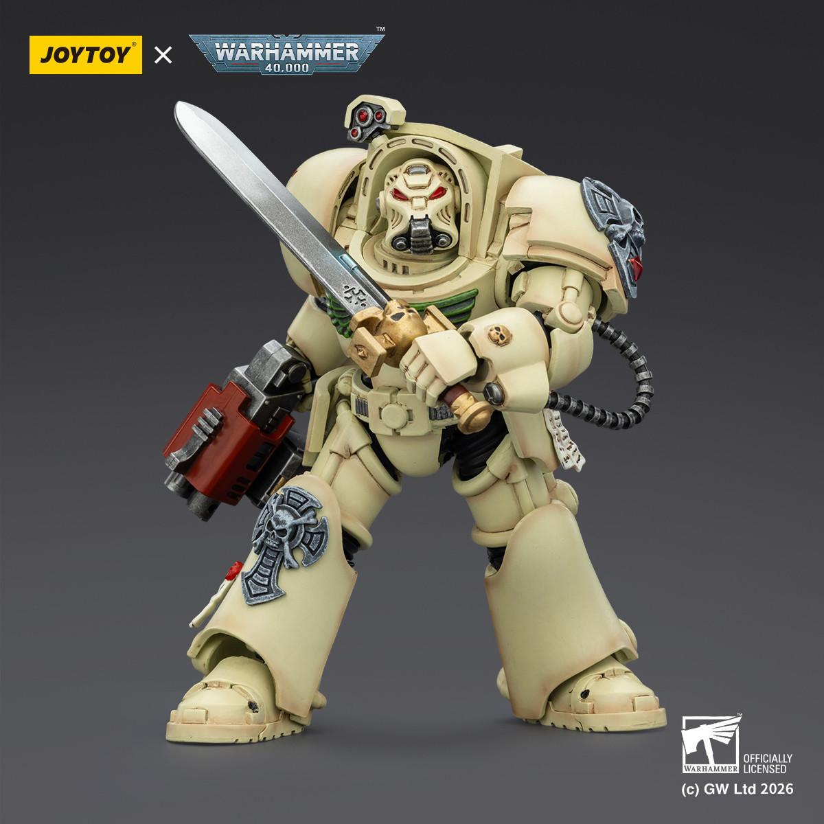 JoyToy Space Marines - Dark Angels - Deathwing Terminator 1 con Power Sword y Storm Bolter 1/18 - Warhammer 40k