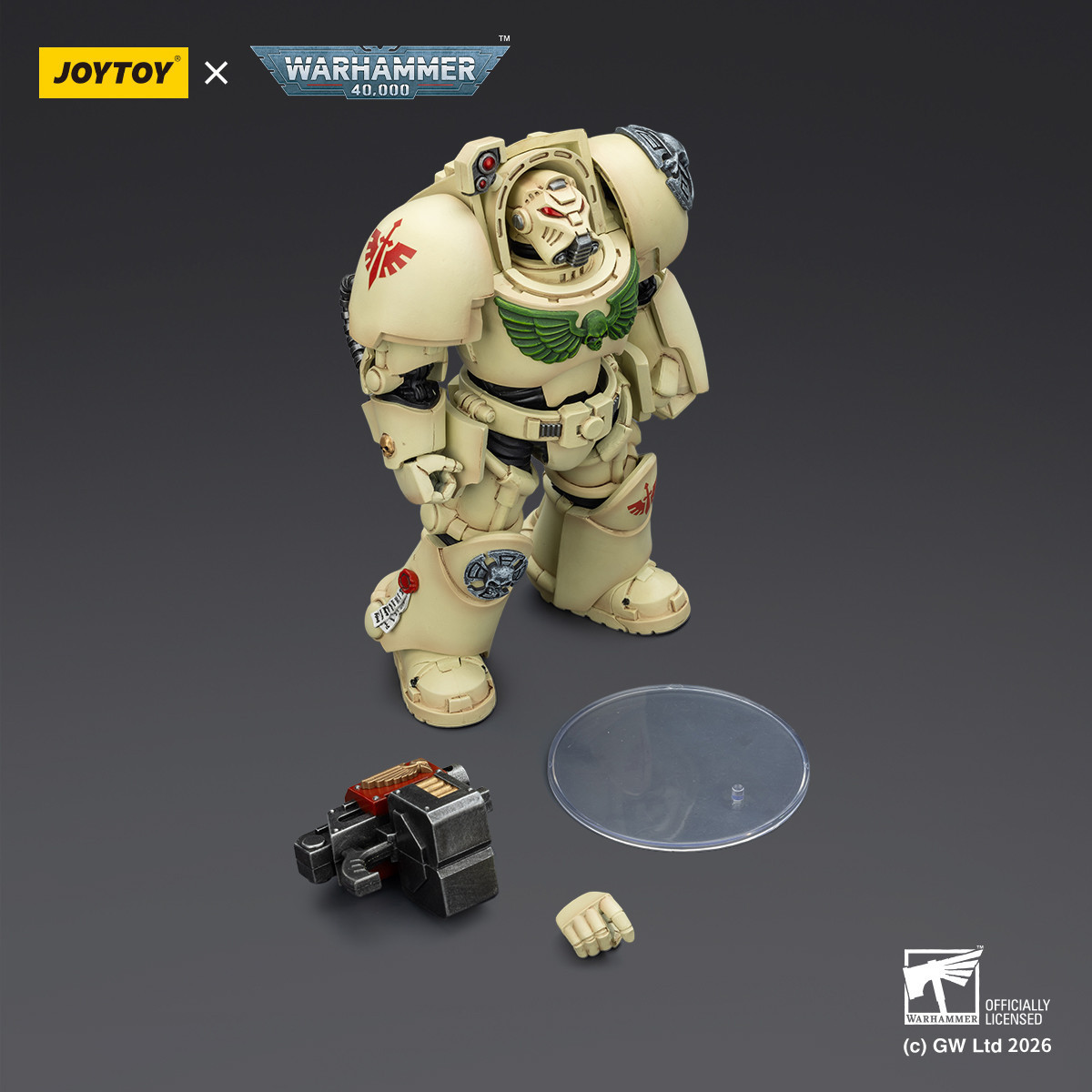 JoyToy Space Marines - Dark Angels - Deathwing Terminator 2 con Puño de Poder y Storm Bolter 1/18 - Warhammer 40k