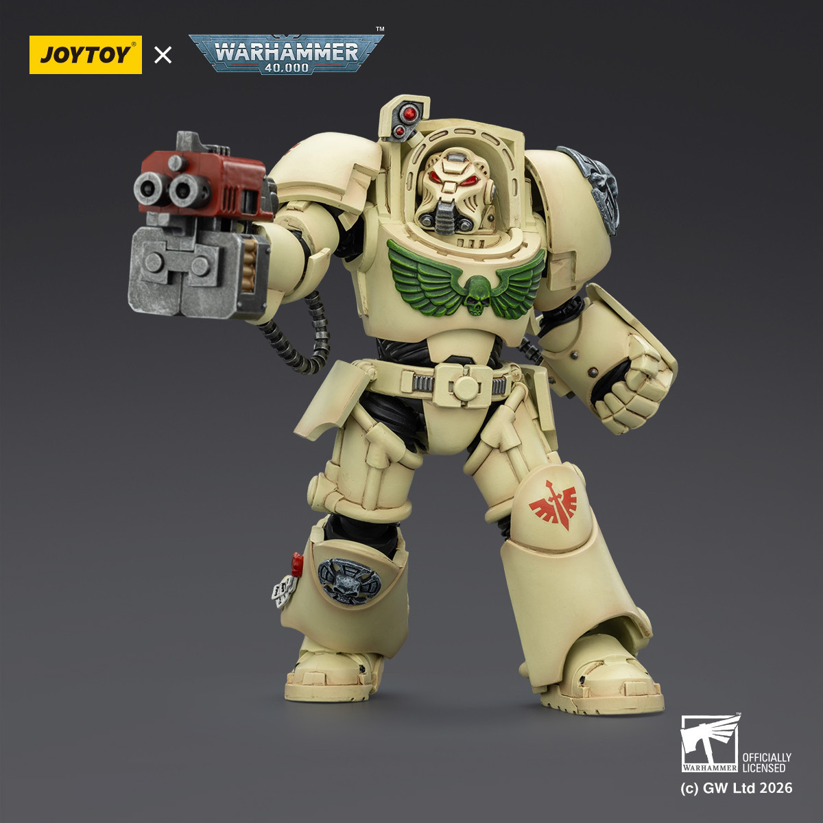 JoyToy Space Marines - Dark Angels - Deathwing Terminator 2 con Puño de Poder y Storm Bolter 1/18 - Warhammer 40k