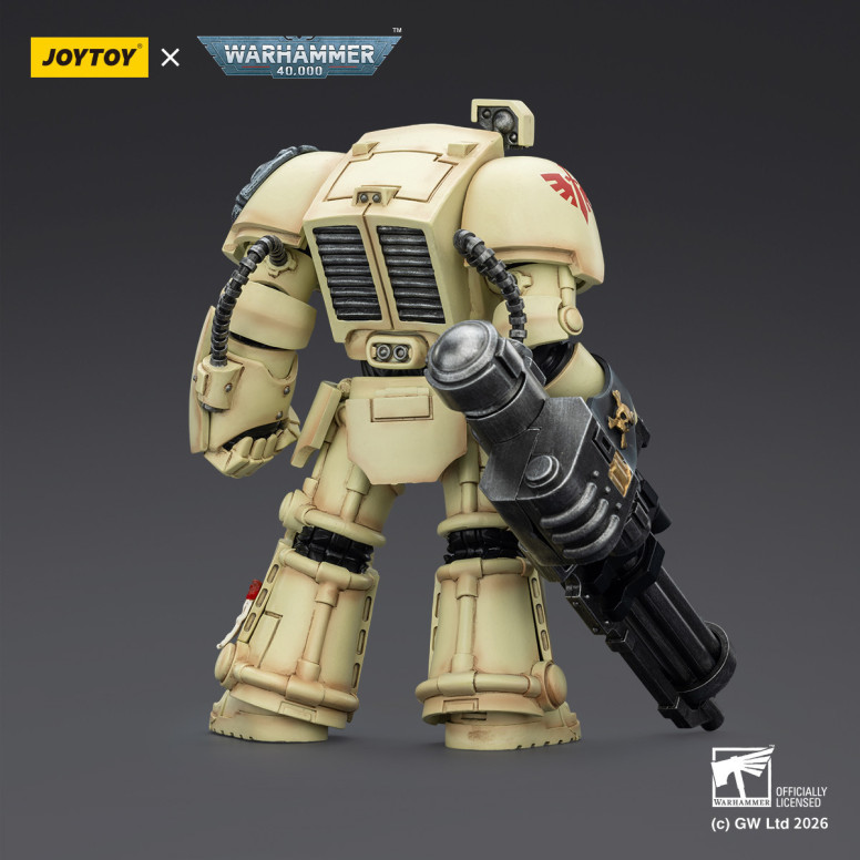JoyToy Space Marines - Dark Angels - Deathwing Terminator 3 con Puño de Poder y Cañón de Asalto 1/18 - Warhammer 40k