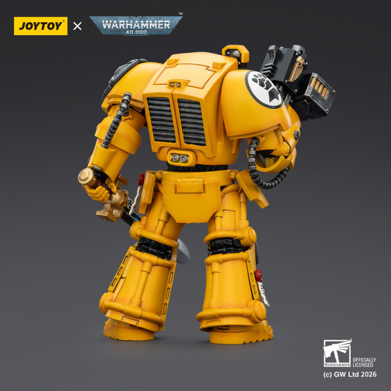 JoyToy Space Marines - Imperial Fists - Terminator 1 con Power Sword y Storm Bolter 1/18 - Warhammer 40k