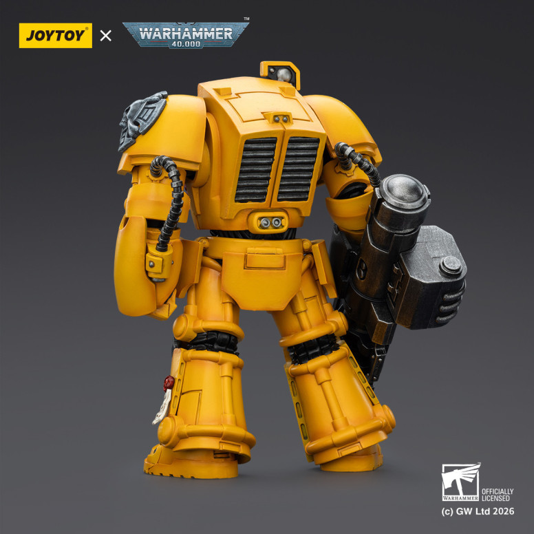 JoyToy Space Marines - Imperial Fists - Terminator 3 con Puño de Poder y Cañón de Asalto 1/18 - Warhammer 40k