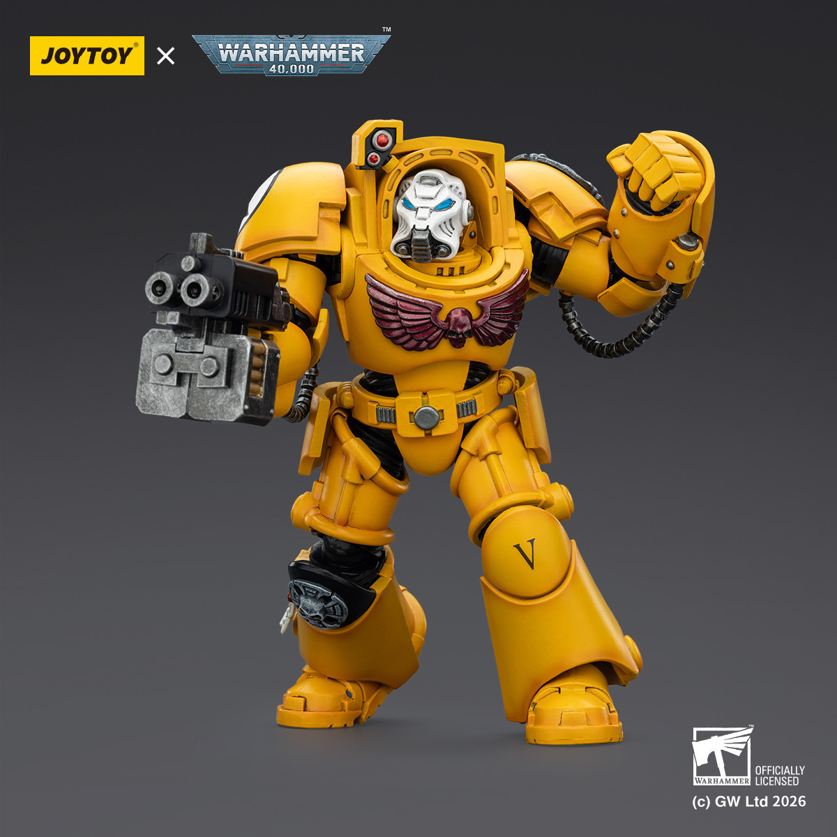 JoyToy Space Marines - Imperial Fists - Terminator 2 con Power Fist y Storm Bolter 1/18 - Warhammer 40k