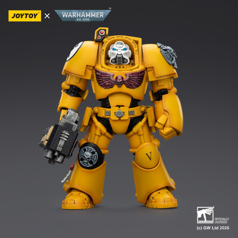 JoyToy Space Marines - Imperial Fists - Terminator 2 con Power Fist y Storm Bolter 1/18 - Warhammer 40k