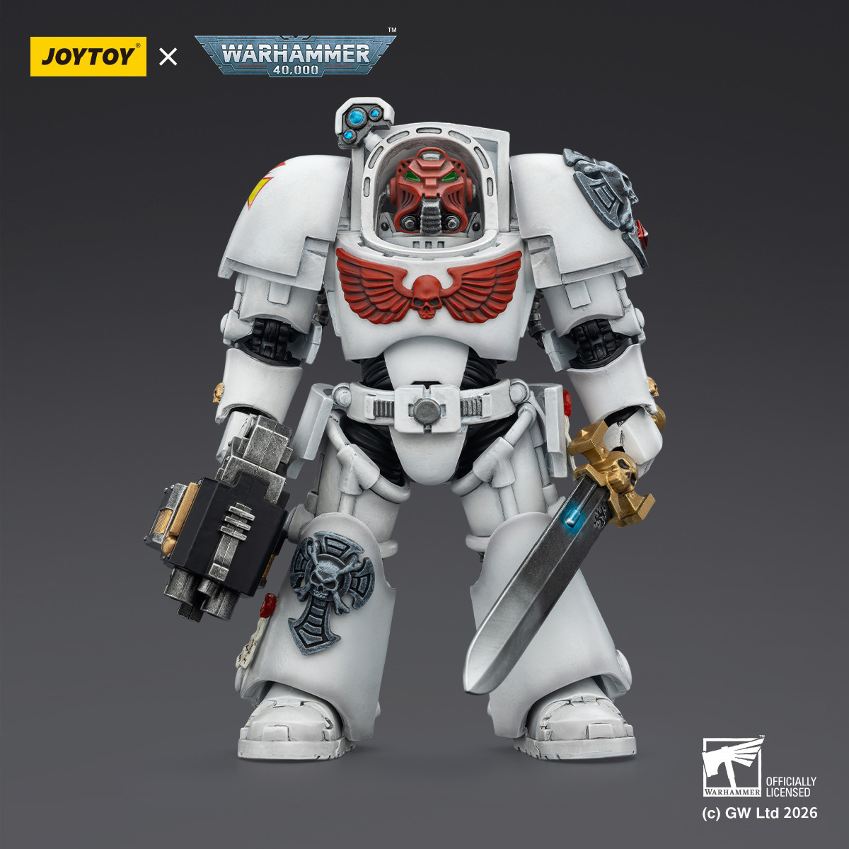 JoyToy Space Marines - White Scars - Terminator 1 con Power Sword y Storm Bolter 1/18 - Warhammer 40k