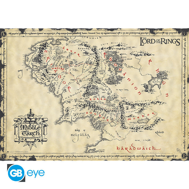 ABYstyle - EL SEÑOR DE LOS ANILLOS Póster de la Tierra Media