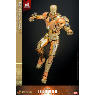 Hot Toys Marvel - Iron Man Mark III (Golden & Copper Gold Version) Die Cast MMS 1/6 - Hot Toys Exclusivo