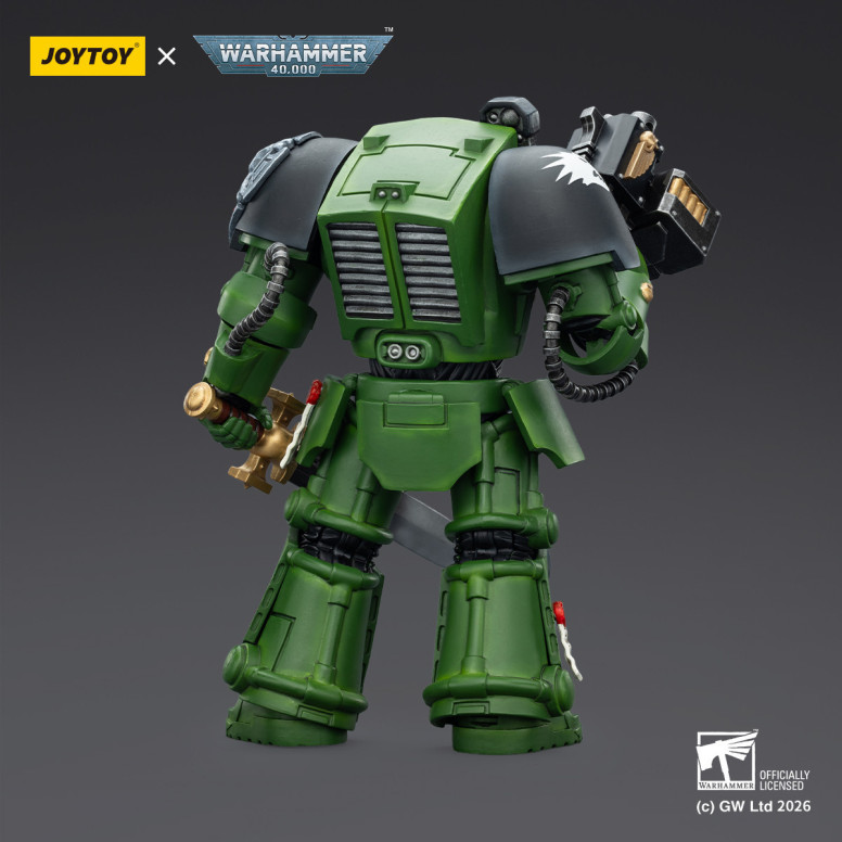 JoyToy Space Marines - Salamanders - Terminator 1 con Power Sword y Storm Bolter 1/18 - Warhammer 40k