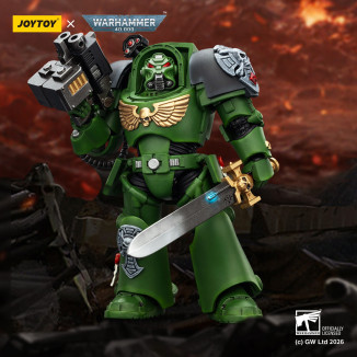 JoyToy Space Marines - Salamanders - Terminator 1 con Power Sword y Storm Bolter 1/18 - Warhammer 40k