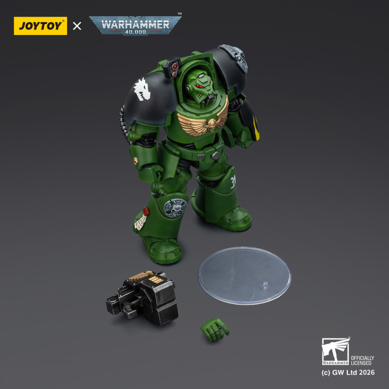 JoyToy Space Marines - Salamanders - Terminator 2 con Power Fist y Storm Bolter 1/18 - Warhammer 40k