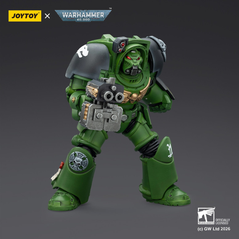 JoyToy Space Marines - Salamanders - Terminator 2 con Power Fist y Storm Bolter 1/18 - Warhammer 40k
