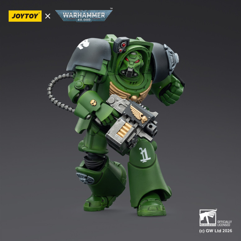 JoyToy Space Marines - Salamanders - Terminator 2 con Power Fist y Storm Bolter 1/18 - Warhammer 40k
