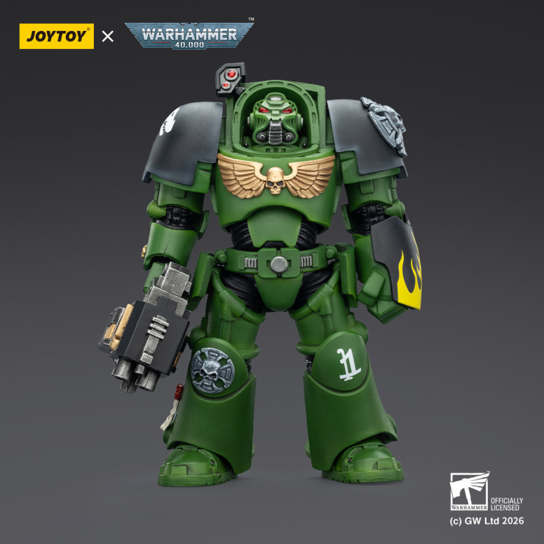 JoyToy Space Marines - Salamanders - Terminator 2 con Power Fist y Storm Bolter 1/18 - Warhammer 40k