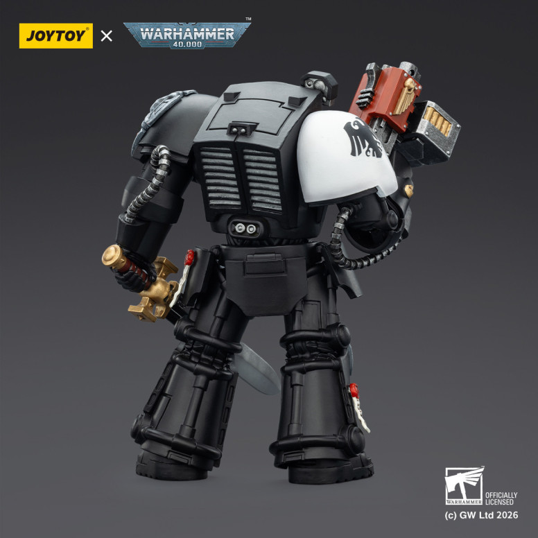 JoyToy Space Marines - Guardia Cuervo - Terminator 1 con Power Sword y Storm Bolter 1/18 - Warhammer 40k