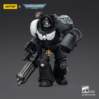 JoyToy Space Marines - Guardia Cuervo - Terminator 3 con Puño de Poder y Cañón de Asalto 1/18 - Warhammer 40k
