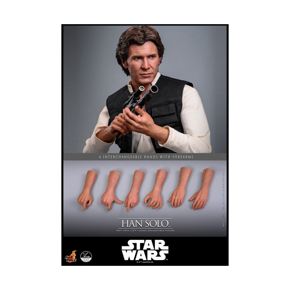 Hot Toys Star Wars Episodio IV - Han Solo Película Cuarto de Escala Figura Coleccionable