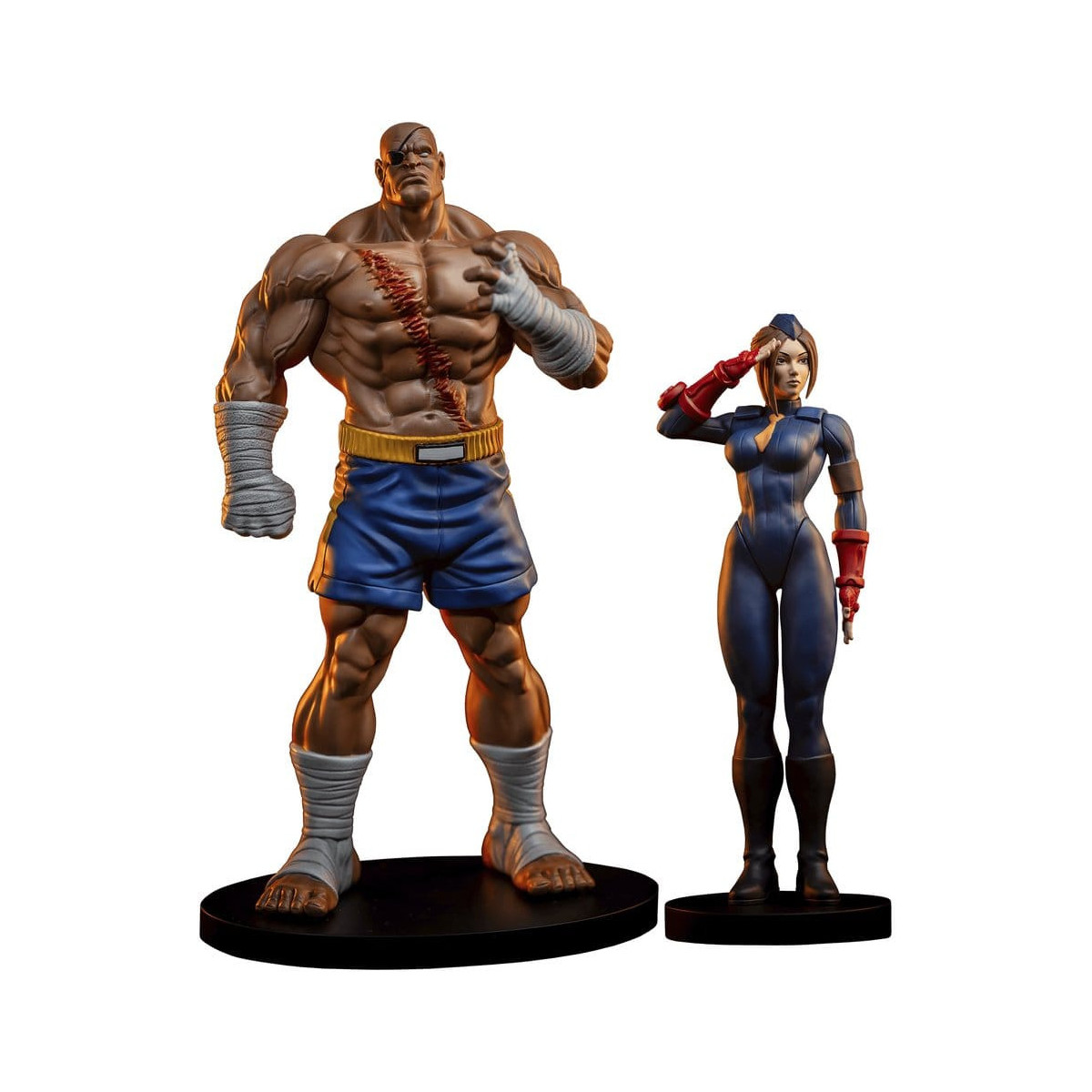PCS - Street Fighter: Street Jam - Sagat & Juli Juego de estatuas a escala 1:10