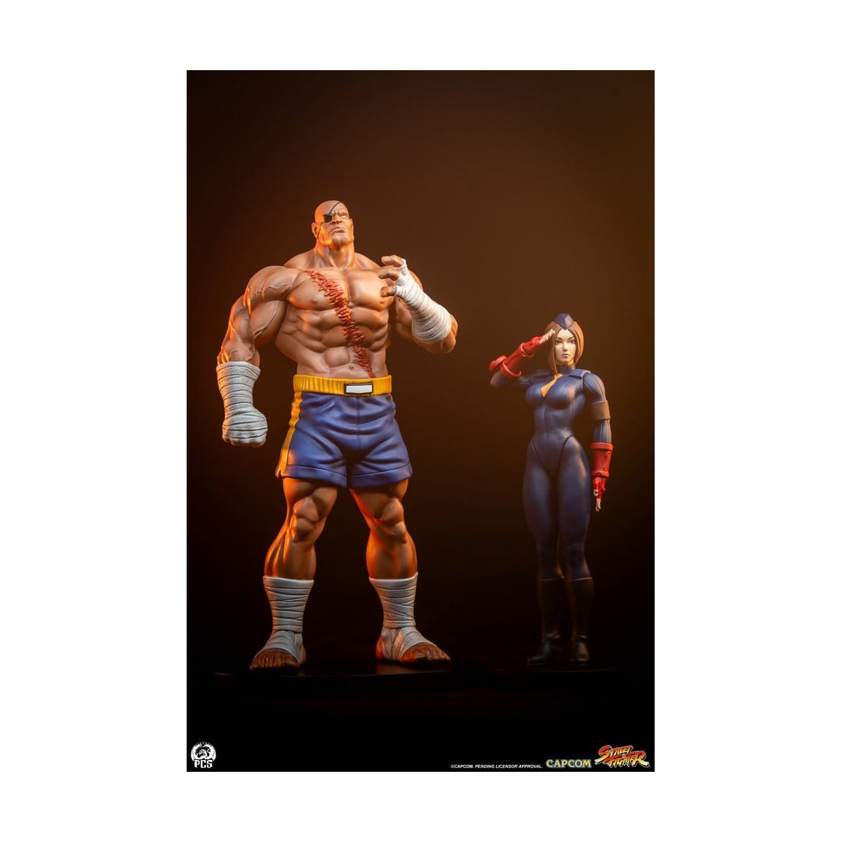 PCS - Street Fighter: Street Jam - Sagat & Juli Juego de estatuas a escala 1:10