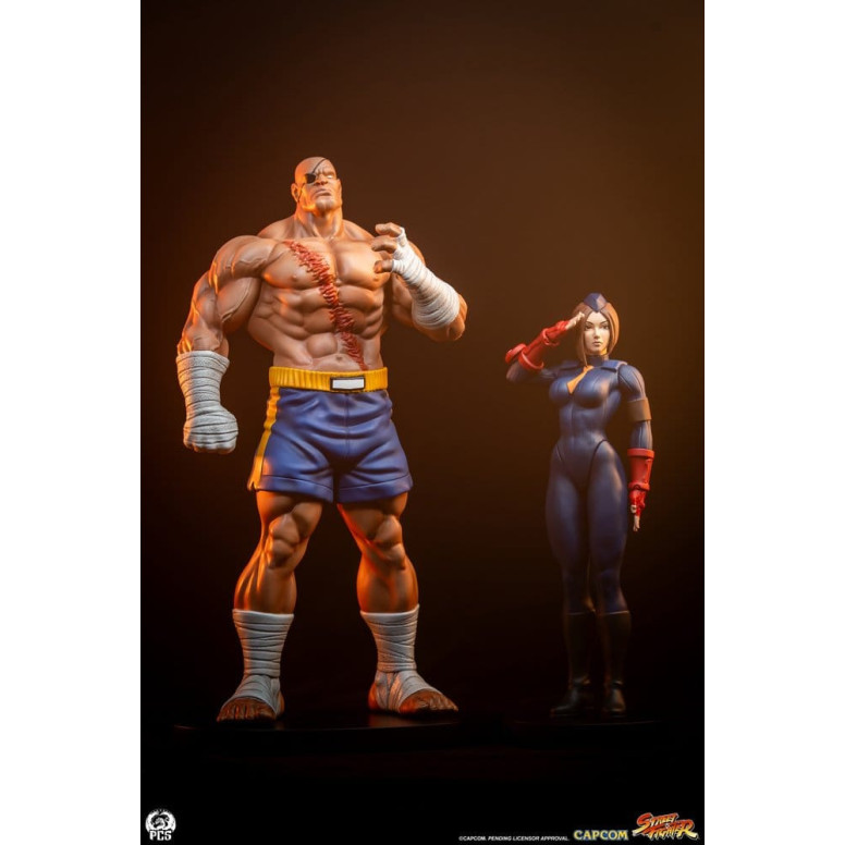 PCS - Street Fighter: Street Jam - Sagat & Juli Juego de estatuas a escala 1:10