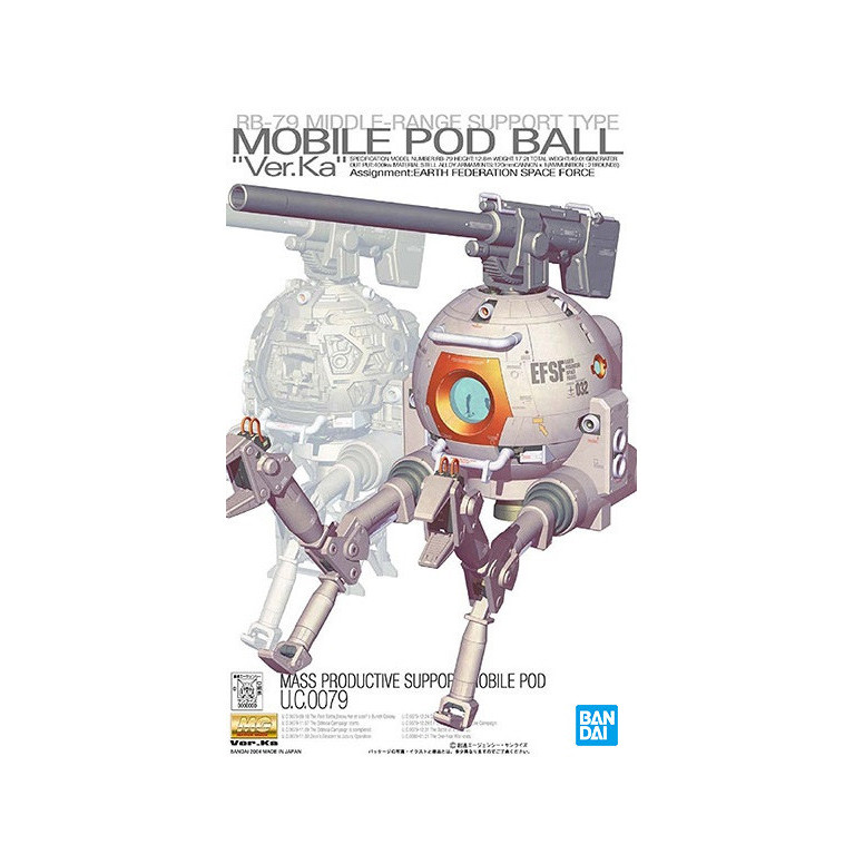 Bandai - Gunpla - 1/100 MG - Mobile Pod Ball Ver. Ka - Traje Móvil Gundam