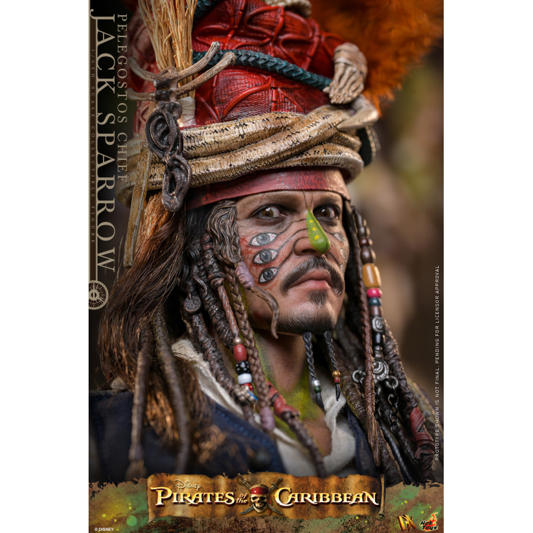 Hot Toys Piratas del Caribe - Pelegostos Jefe Jack Sparrow MMS 1/6 - El Cofre del Hombre Muerto