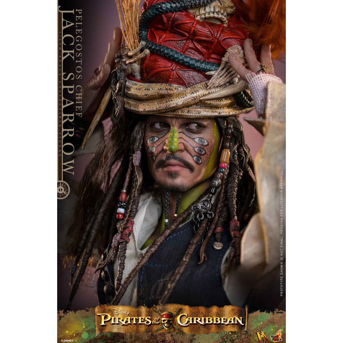 Hot Toys Piratas del Caribe - Pelegostos Jefe Jack Sparrow MMS 1/6 - El Cofre del Hombre Muerto