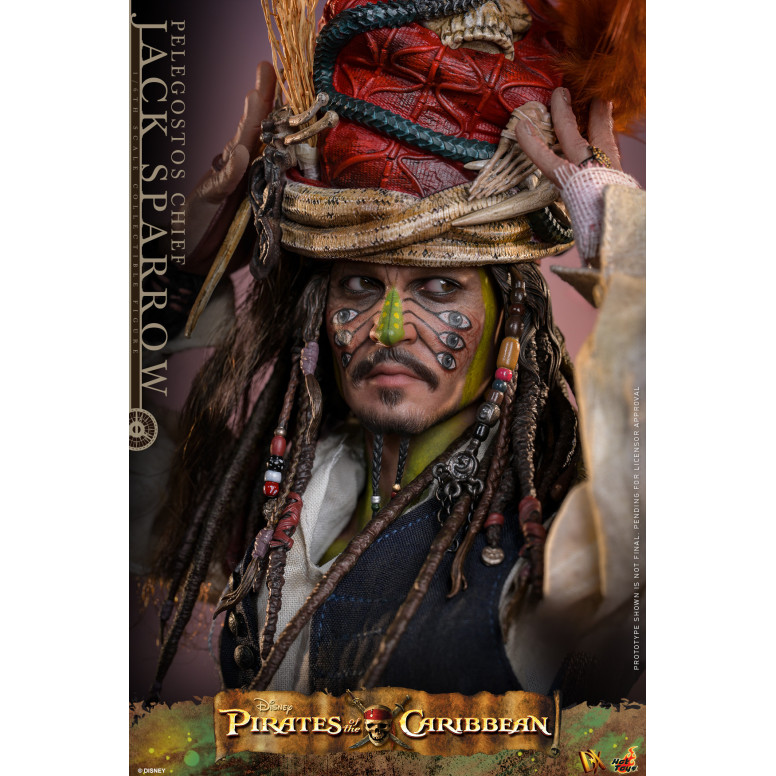 Hot Toys Piratas del Caribe - Pelegostos Jefe Jack Sparrow MMS 1/6 - El Cofre del Hombre Muerto