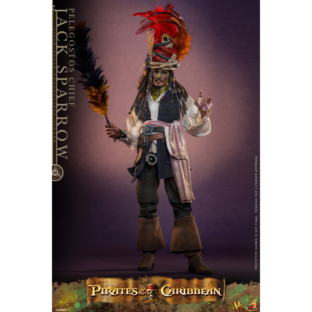 Hot Toys Piratas del Caribe - Pelegostos Jefe Jack Sparrow MMS 1/6 - El Cofre del Hombre Muerto