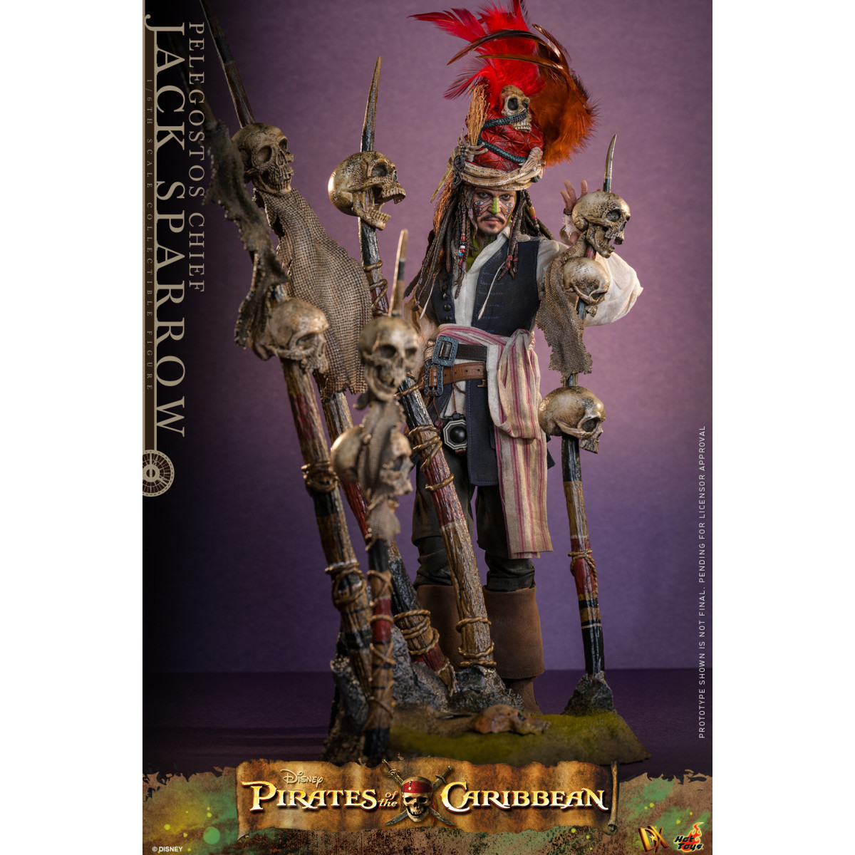 Hot Toys Piratas del Caribe - Pelegostos Jefe Jack Sparrow MMS 1/6 - El Cofre del Hombre Muerto