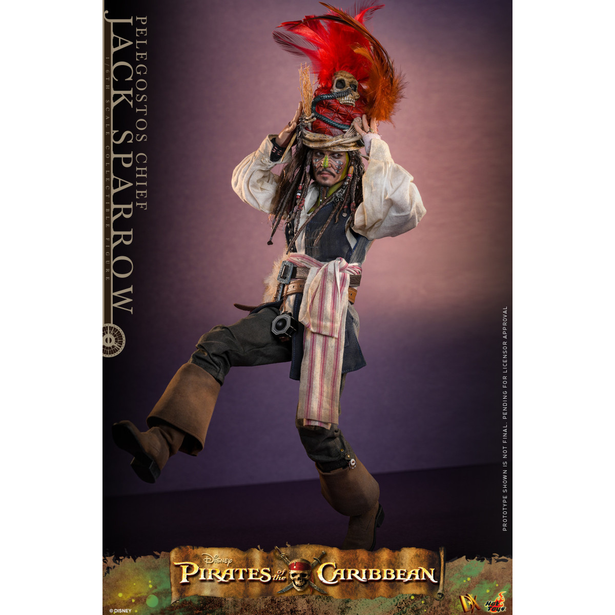 Hot Toys Piratas del Caribe - Pelegostos Jefe Jack Sparrow MMS 1/6 - El Cofre del Hombre Muerto