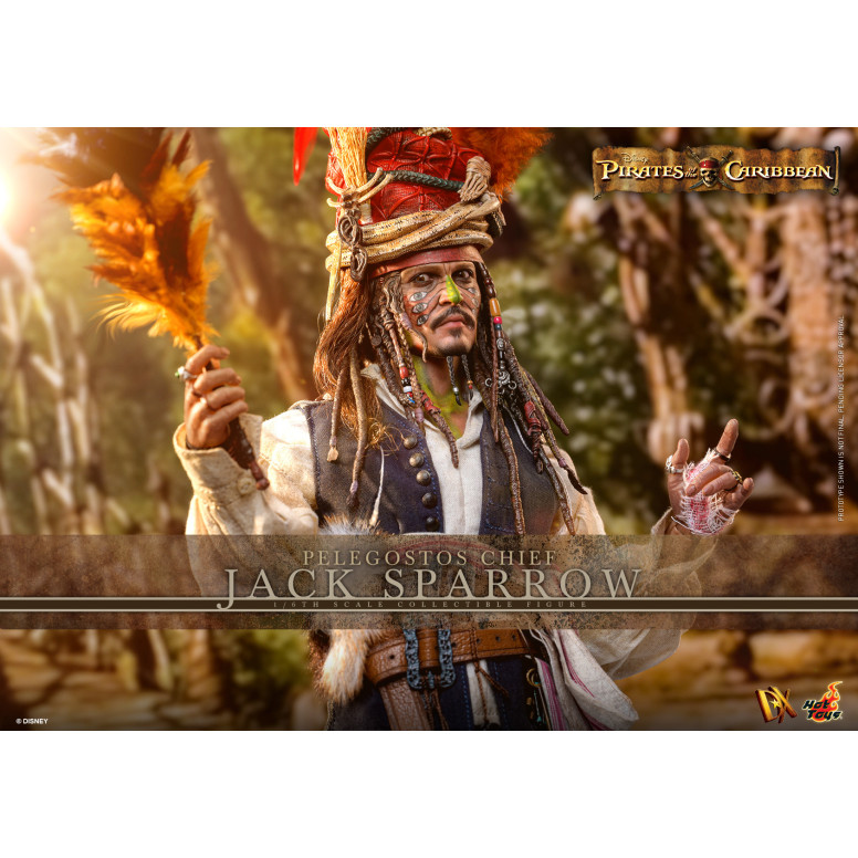 Hot Toys Piratas del Caribe - Pelegostos Jefe Jack Sparrow MMS 1/6 - El Cofre del Hombre Muerto