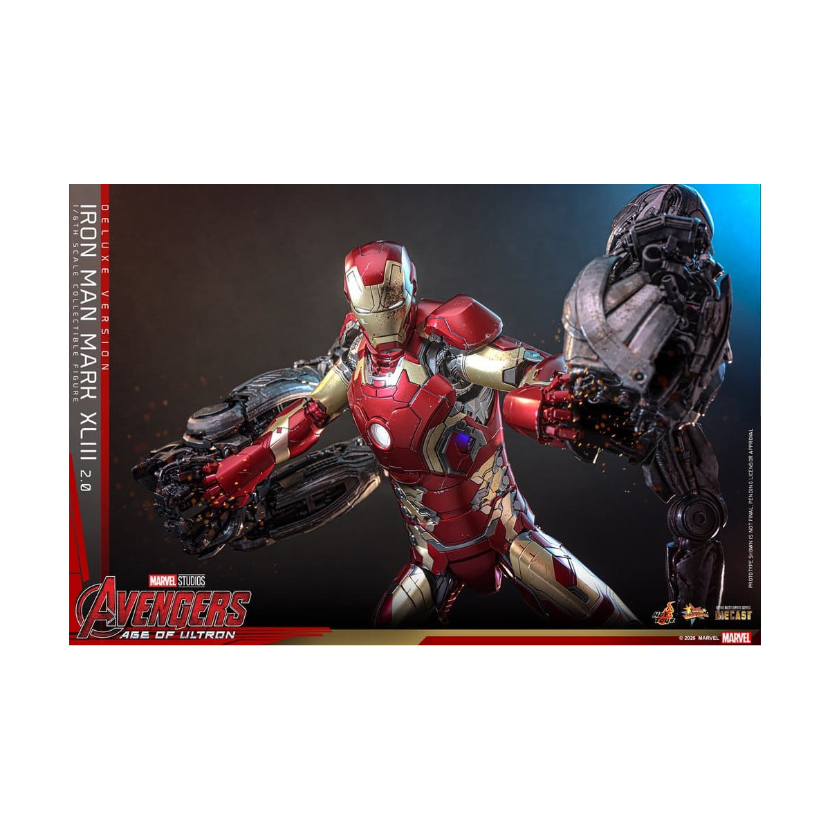Hot Toys Iron Man Avengers 2 Age of Ultron - Iron Man Mark XLIII (2.0) Deluxe Version Die Cast MMS 1/6