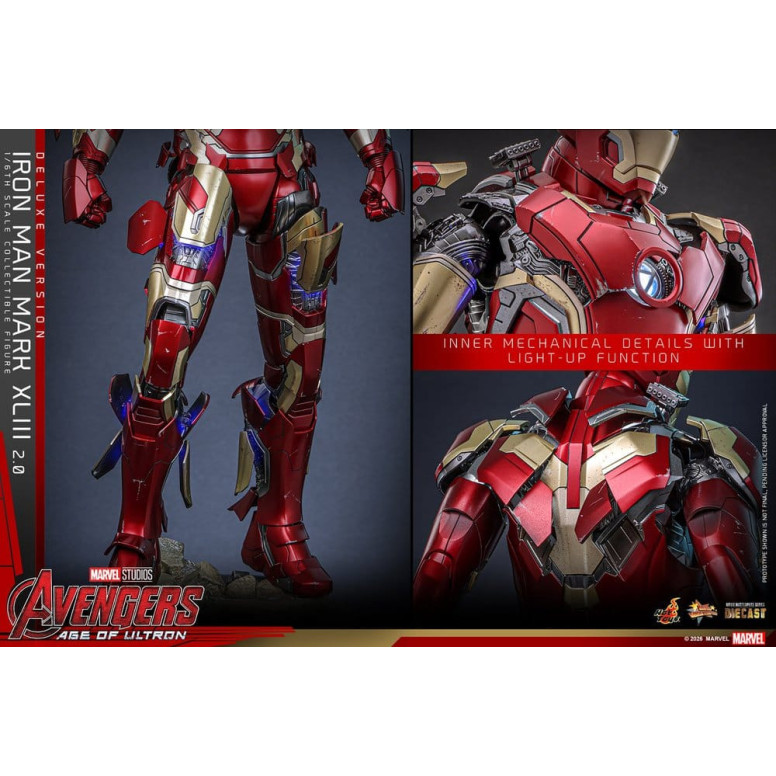 Hot Toys Iron Man Avengers 2 Age of Ultron - Iron Man Mark XLIII (2.0) Deluxe Version Die Cast MMS 1/6