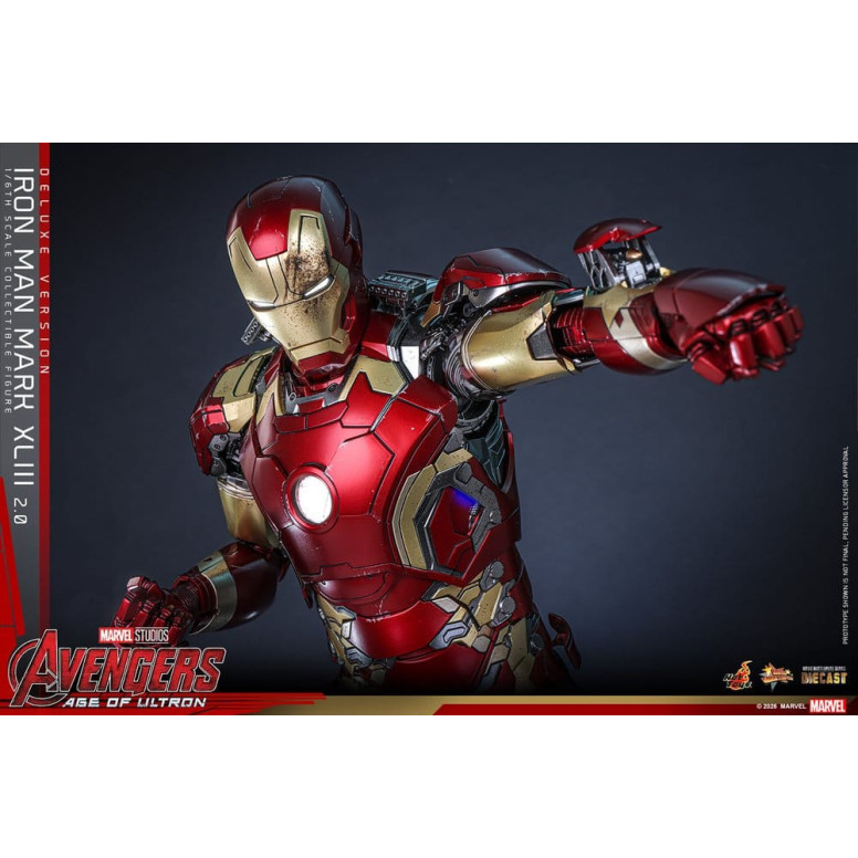 Hot Toys Iron Man Avengers 2 Age of Ultron - Iron Man Mark XLIII (2.0) Deluxe Version Die Cast MMS 1/6