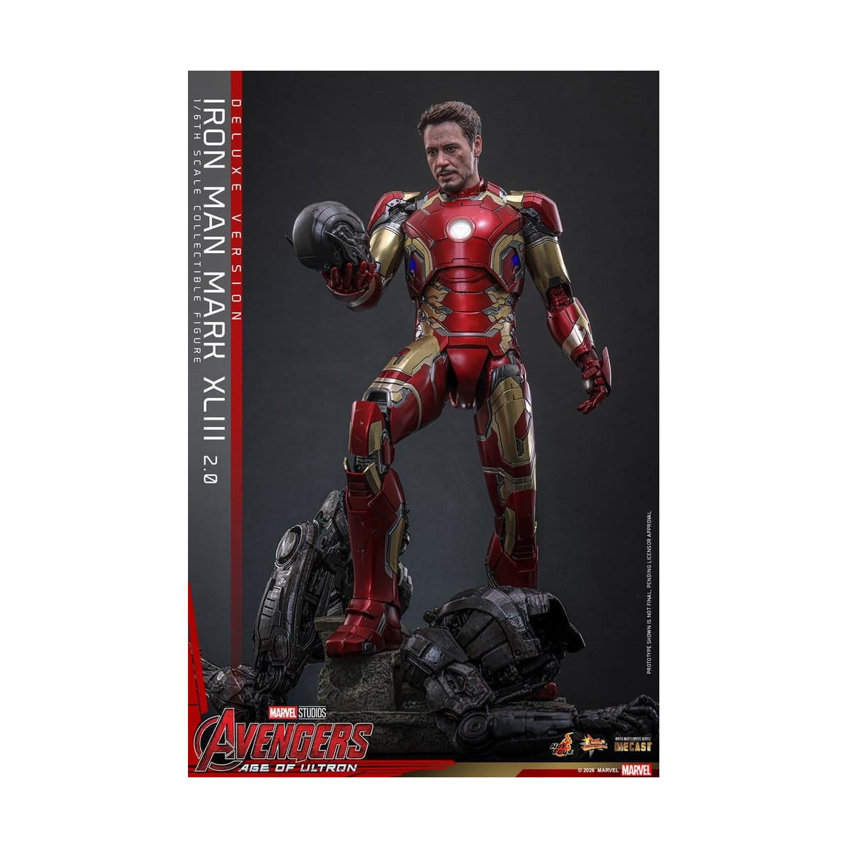 Hot Toys Iron Man Avengers 2 Age of Ultron - Iron Man Mark XLIII (2.0) Deluxe Version Die Cast MMS 1/6