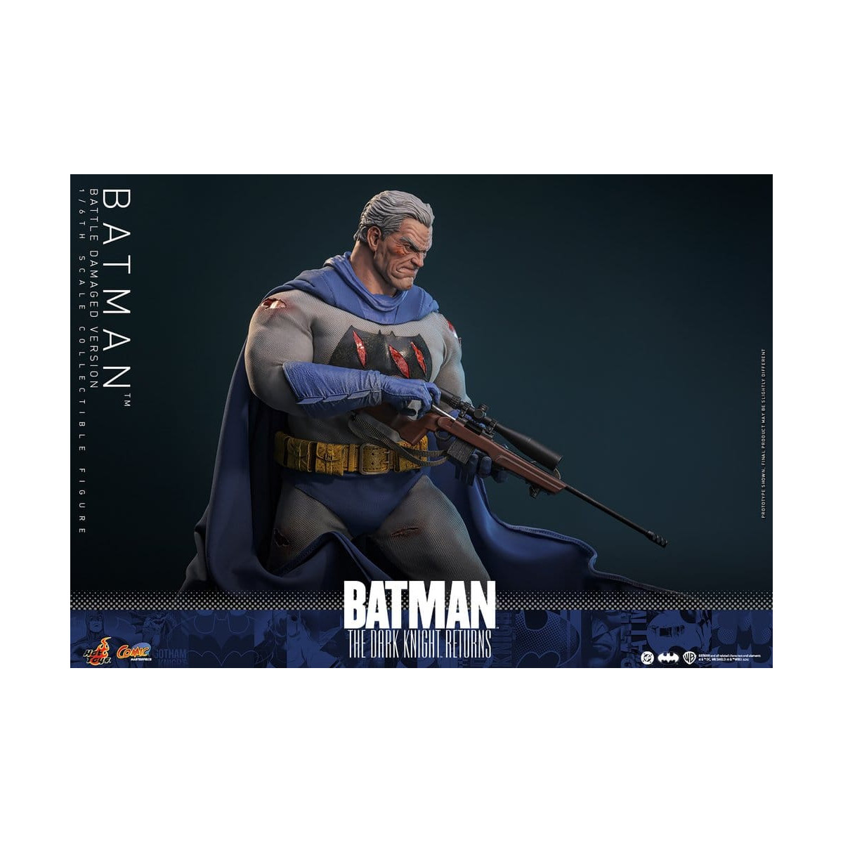Hot Toys - BATMAN - Batman: El Caballero Oscuro Regresa (Battle Damaged Version) Comic Masterpiece 1/6