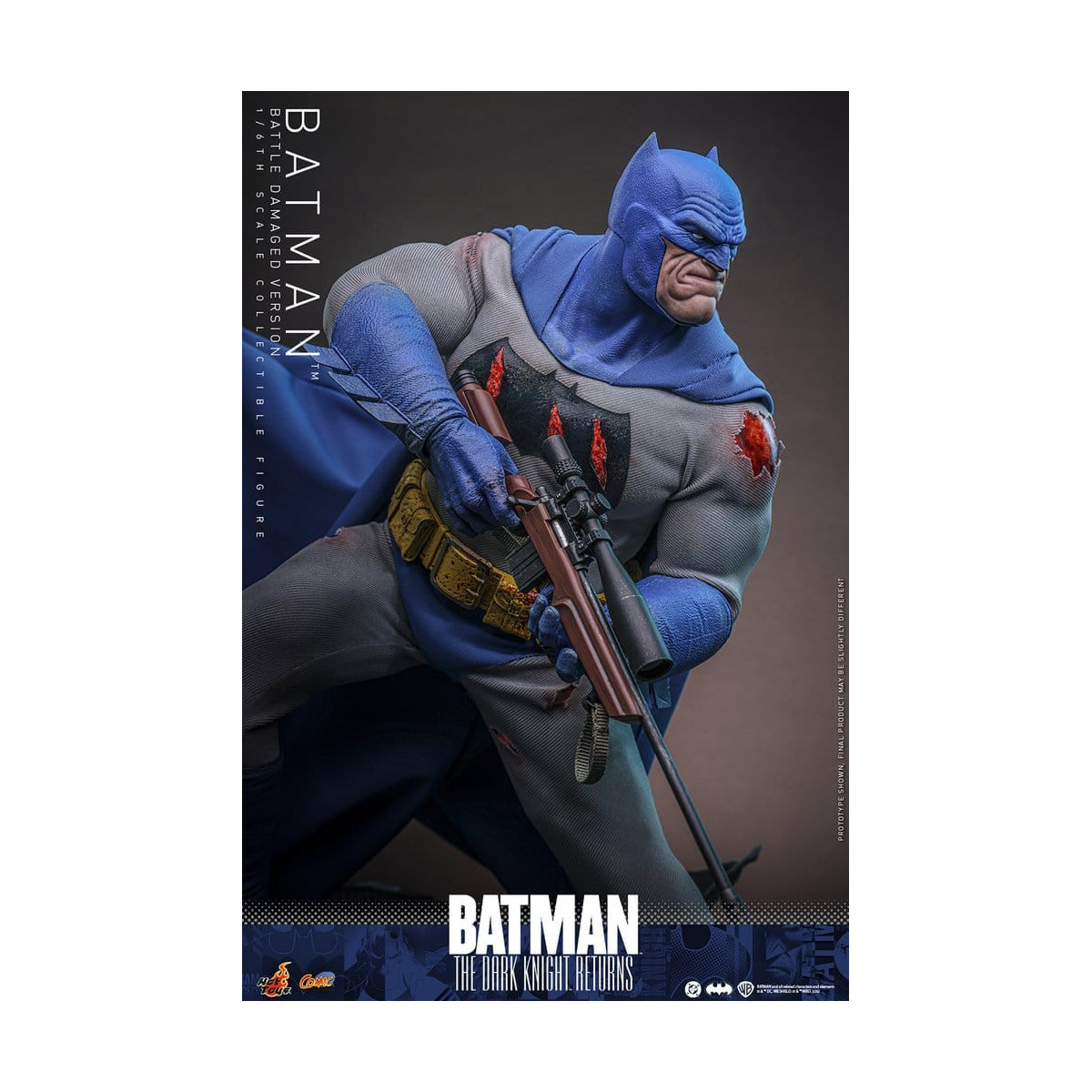 Hot Toys - BATMAN - Batman: El Caballero Oscuro Regresa (Battle Damaged Version) Comic Masterpiece 1/6