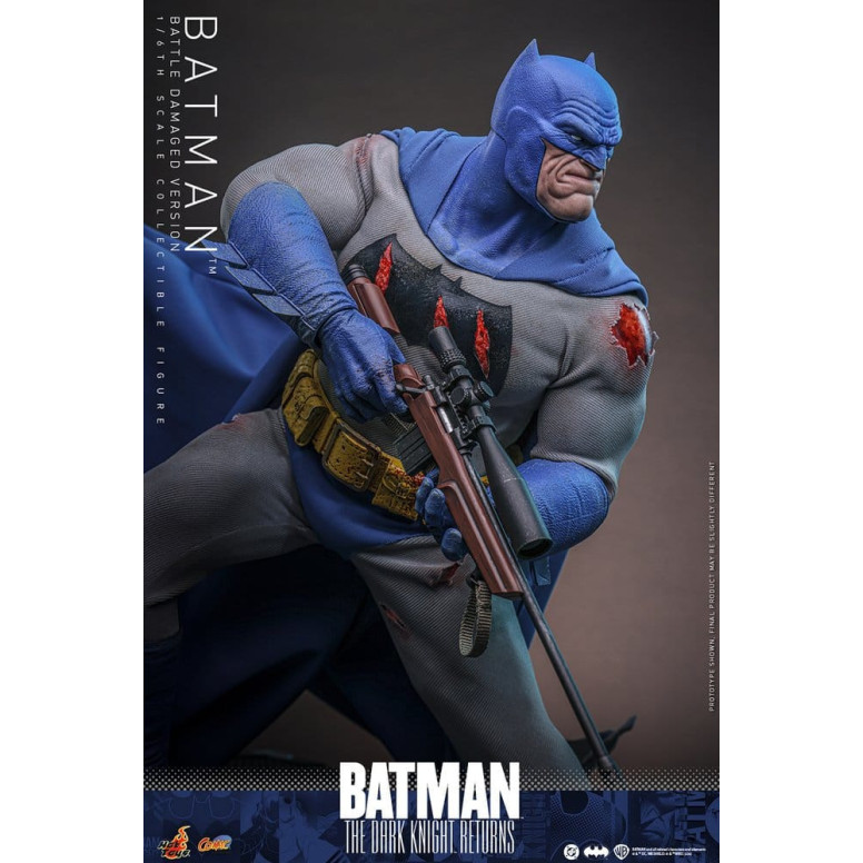 Hot Toys - BATMAN - Batman: El Caballero Oscuro Regresa (Battle Damaged Version) Comic Masterpiece 1/6