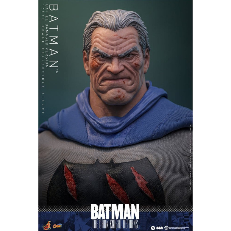 Hot Toys - BATMAN - Batman: El Caballero Oscuro Regresa (Battle Damaged Version) Comic Masterpiece 1/6