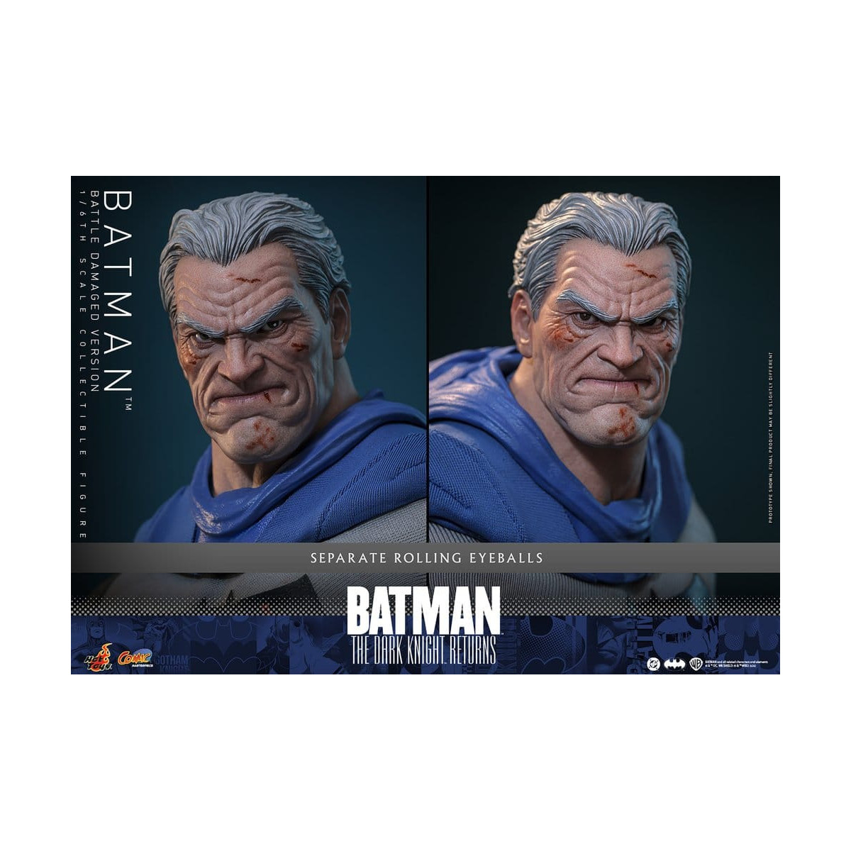 Hot Toys - BATMAN - Batman: El Caballero Oscuro Regresa (Battle Damaged Version) Comic Masterpiece 1/6