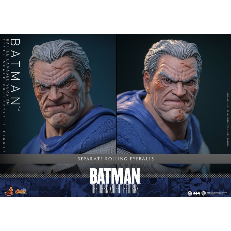 Hot Toys - BATMAN - Batman: El Caballero Oscuro Regresa (Battle Damaged Version) Comic Masterpiece 1/6