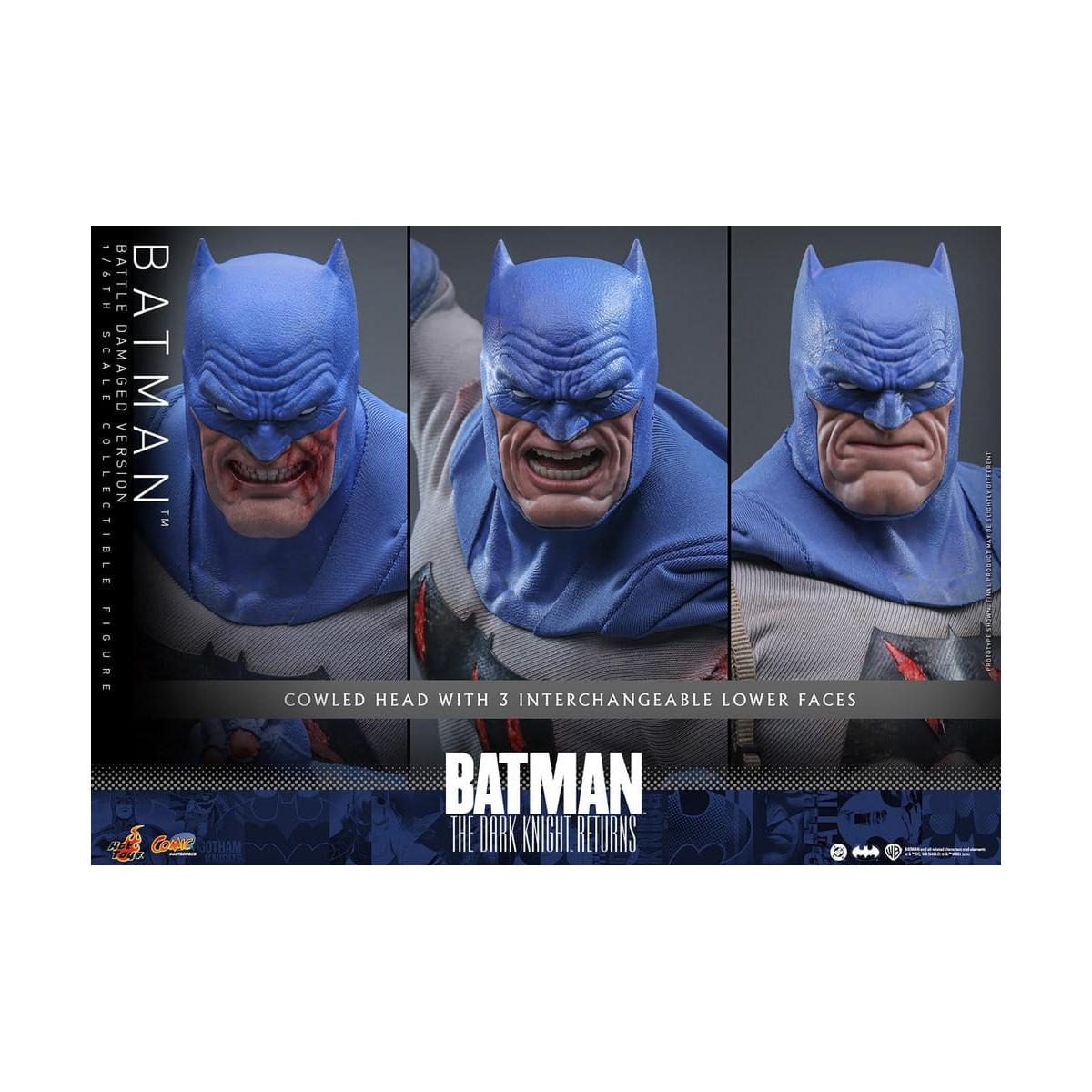 Hot Toys - BATMAN - Batman: El Caballero Oscuro Regresa (Battle Damaged Version) Comic Masterpiece 1/6