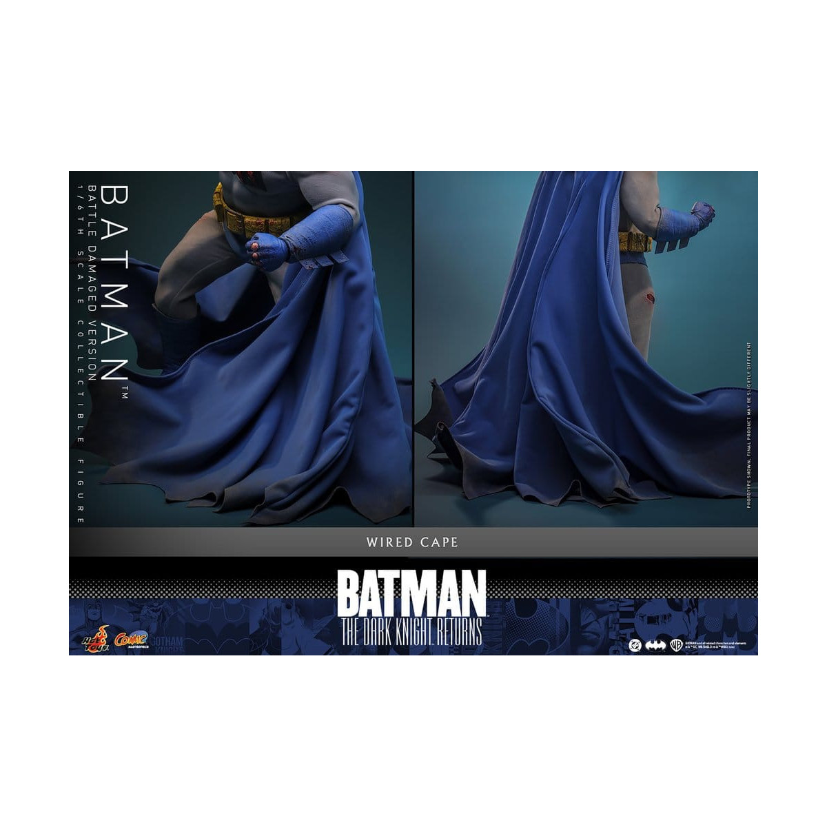 Hot Toys - BATMAN - Batman: El Caballero Oscuro Regresa (Battle Damaged Version) Comic Masterpiece 1/6