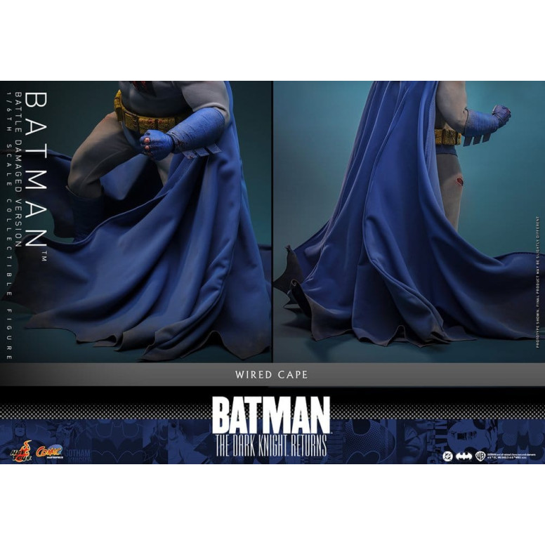 Hot Toys - BATMAN - Batman: El Caballero Oscuro Regresa (Battle Damaged Version) Comic Masterpiece 1/6