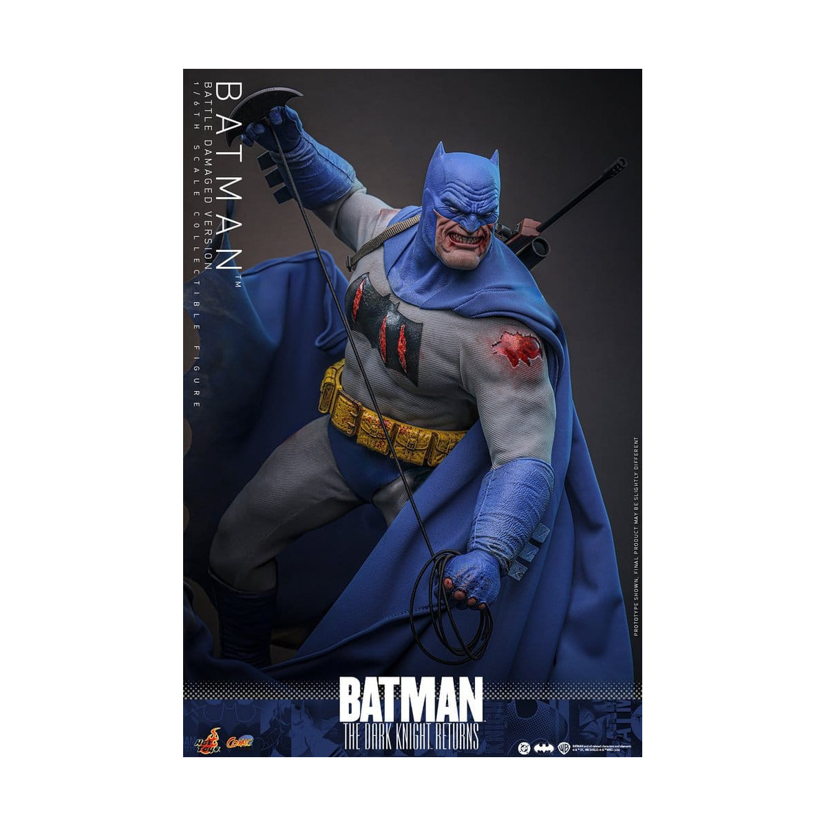 Hot Toys - BATMAN - Batman: El Caballero Oscuro Regresa (Battle Damaged Version) Comic Masterpiece 1/6