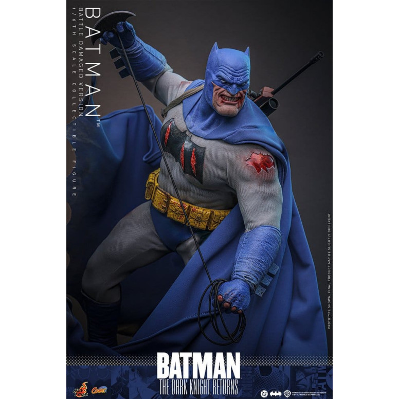 Hot Toys - BATMAN - Batman: El Caballero Oscuro Regresa (Battle Damaged Version) Comic Masterpiece 1/6