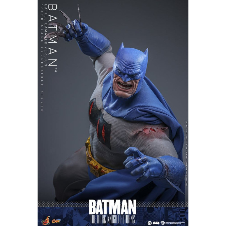Hot Toys - BATMAN - Batman: El Caballero Oscuro Regresa (Battle Damaged Version) Comic Masterpiece 1/6