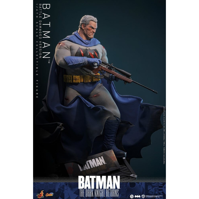Hot Toys - BATMAN - Batman: El Caballero Oscuro Regresa (Battle Damaged Version) Comic Masterpiece 1/6