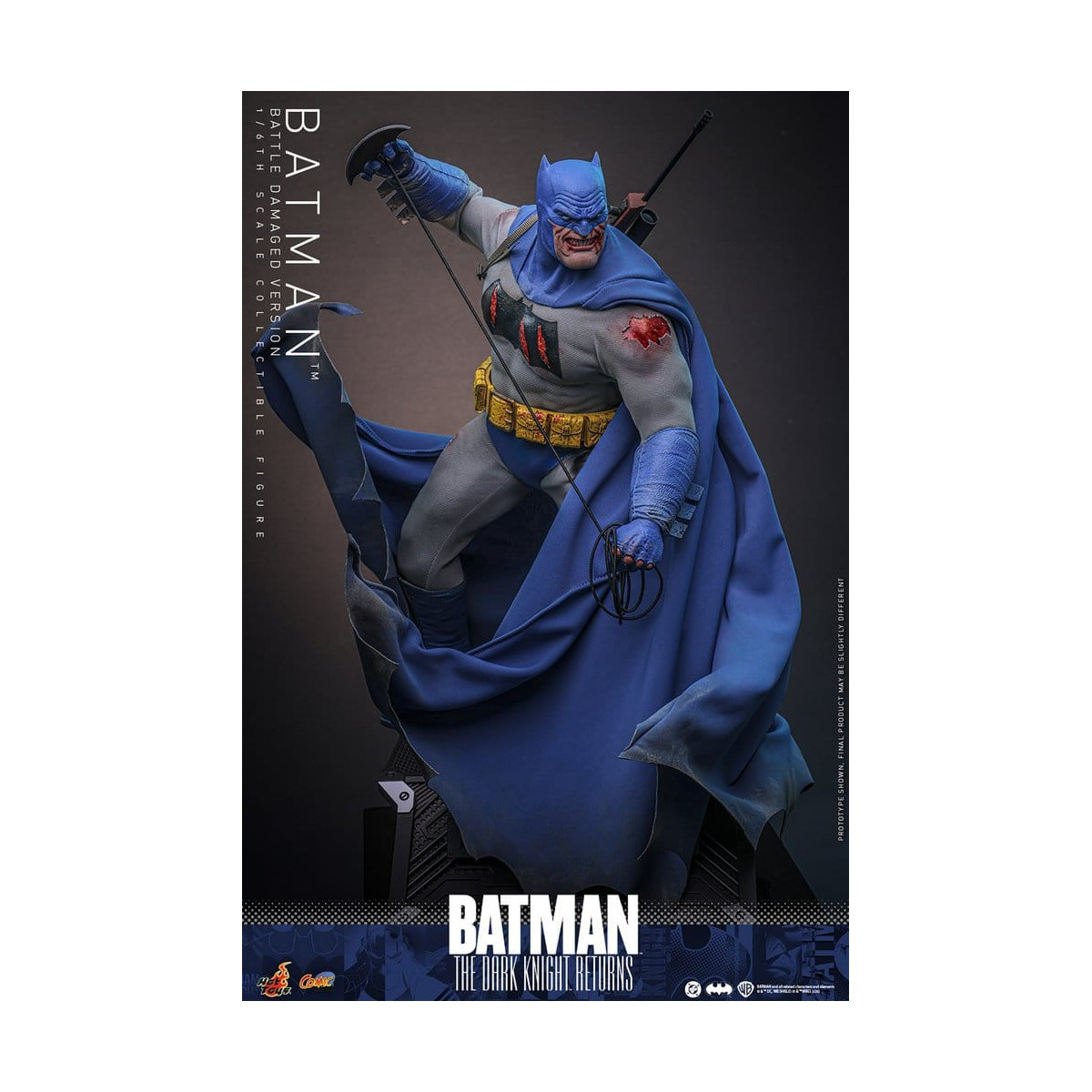 Hot Toys - BATMAN - Batman: El Caballero Oscuro Regresa (Battle Damaged Version) Comic Masterpiece 1/6
