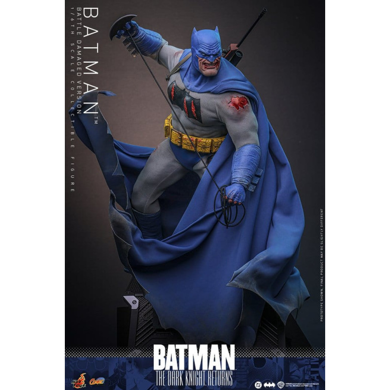 Hot Toys - BATMAN - Batman: El Caballero Oscuro Regresa (Battle Damaged Version) Comic Masterpiece 1/6